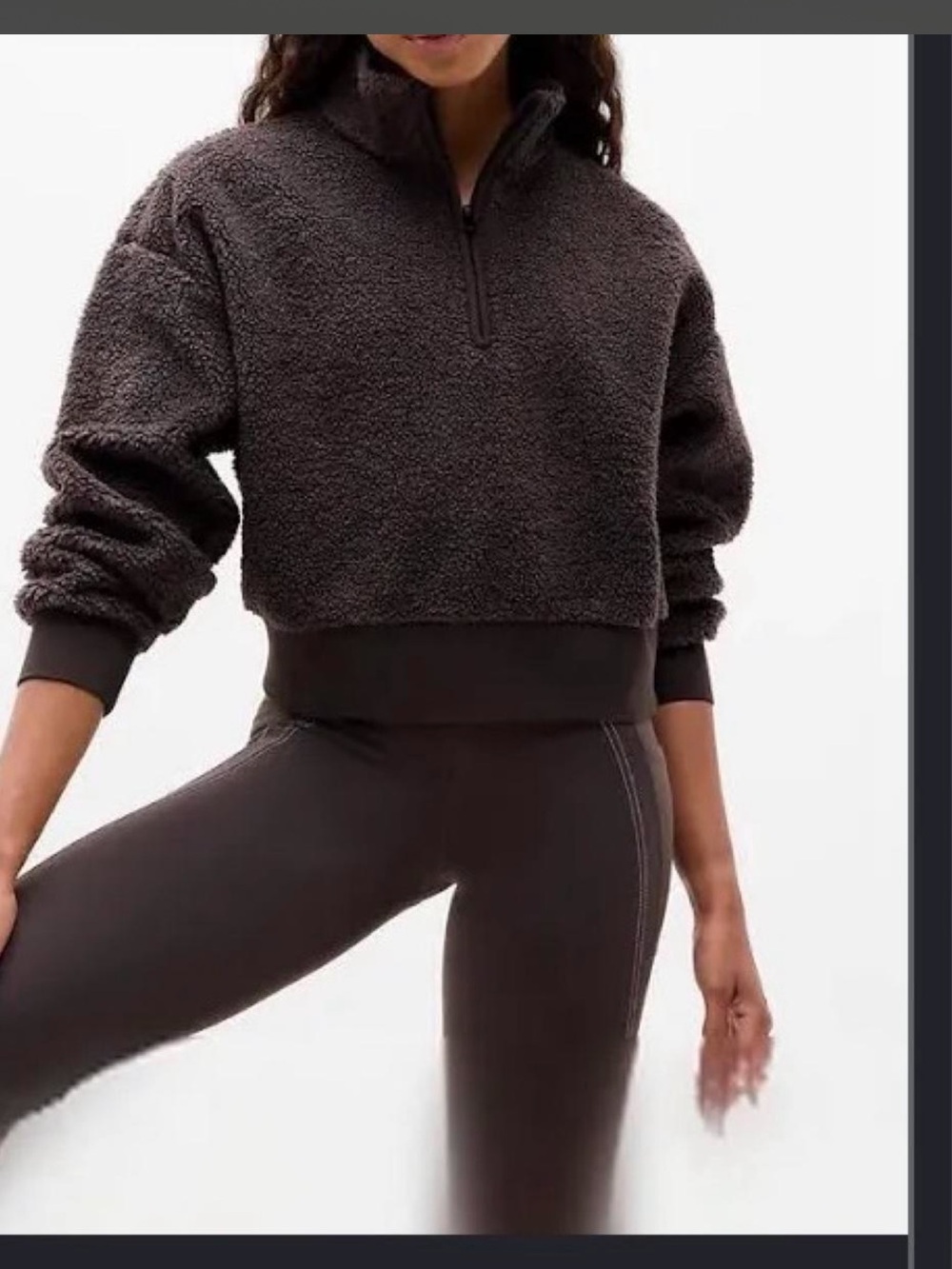 Athleta Dark Brown In The Clouds Sweatshirt